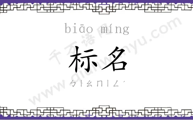 标名