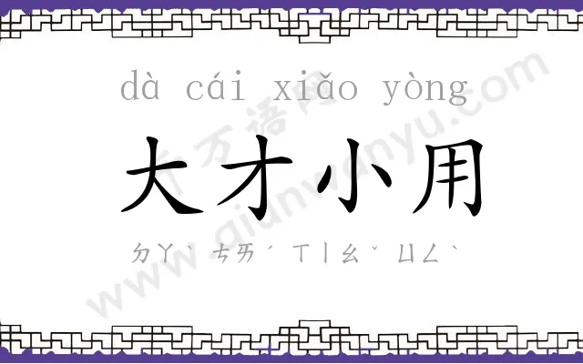 大才小用 大才小用