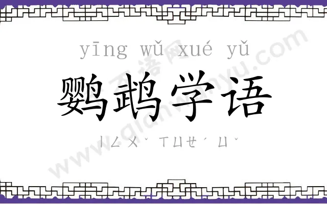 鹦鹉学语 鹦鹉学语