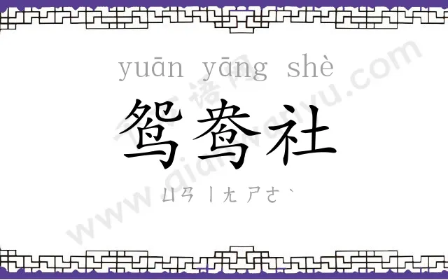 鸳鸯社 鸳鸯社