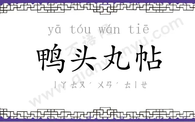 鸭头丸帖 鸭头丸帖