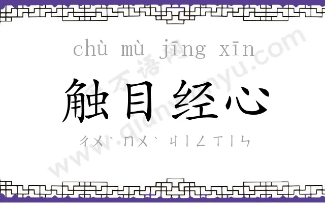 触目经心 触目经心