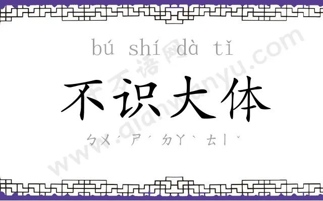 不识大体 不识大体