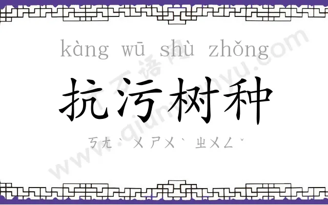 抗污树种 抗污树种