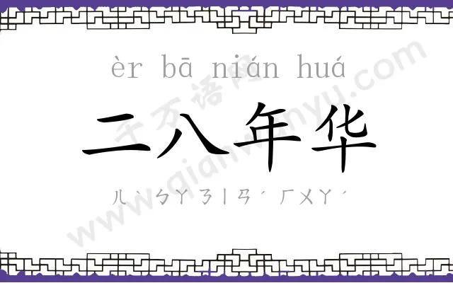 二八年华 二八年华