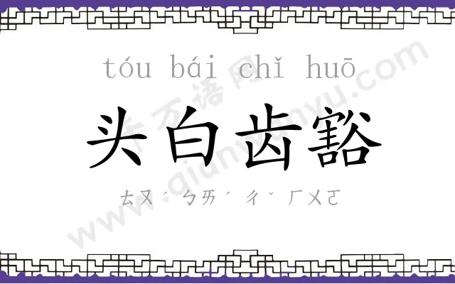 头白齿豁 头白齿豁