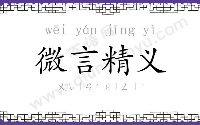 微言精义 微言精义