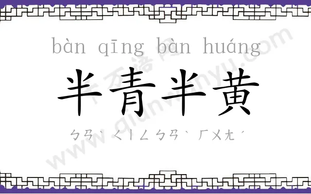 半青半黄 半青半黄