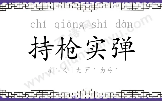 持枪实弹 持枪实弹