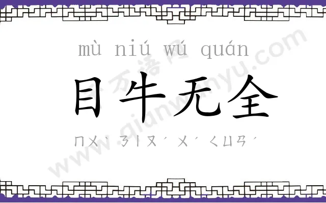 目牛无全 目牛无全