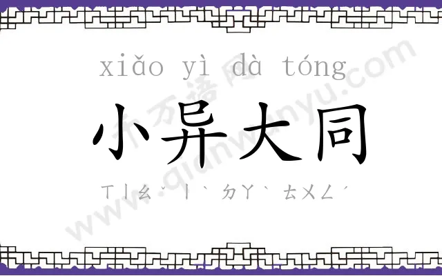 小异大同