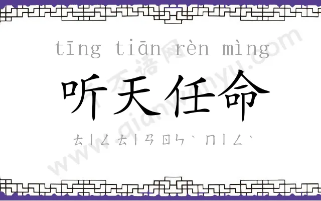 听天任命 听天任命