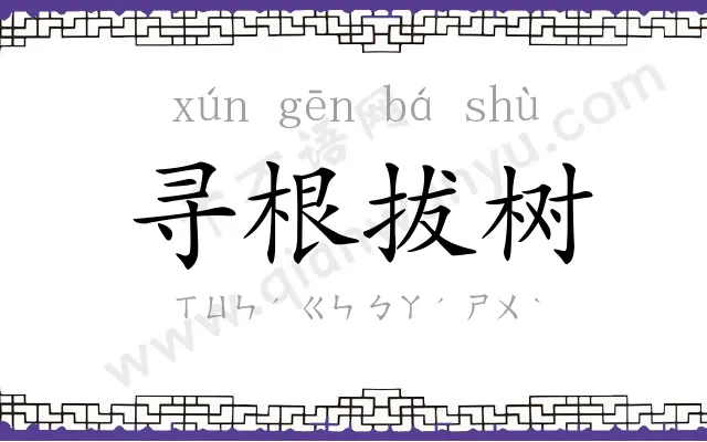 寻根拔树 寻根拔树