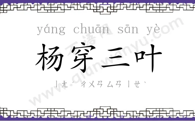 杨穿三叶 杨穿三叶