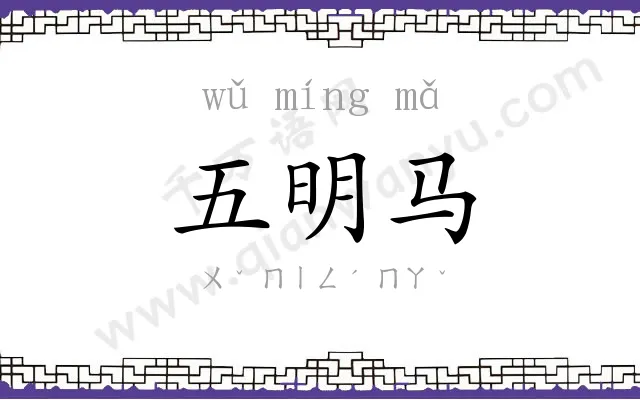 五明马 五明马