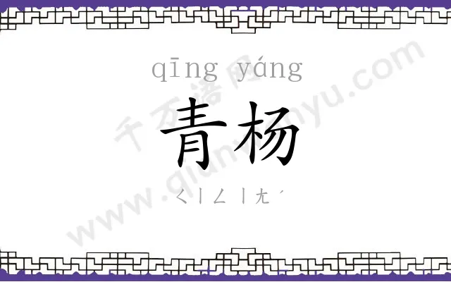 青杨 青杨