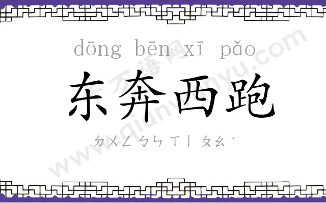 东奔西跑 东奔西跑