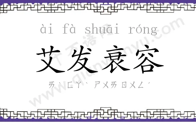 艾发衰容 艾发衰容