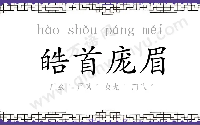 皓首庞眉 皓首庞眉