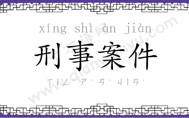刑事案件 刑事案件