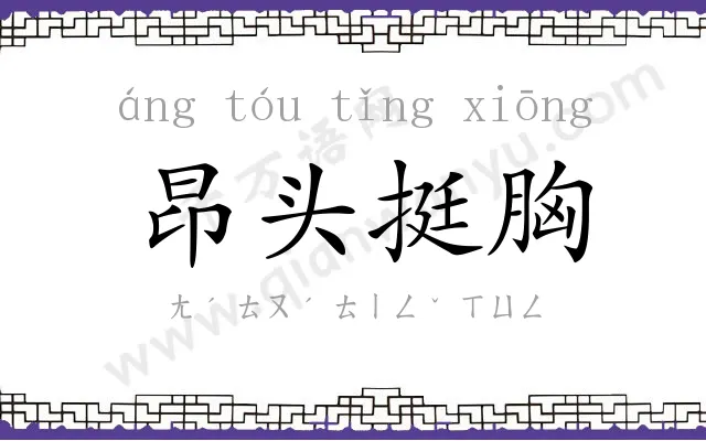 昂头挺胸 昂头挺胸