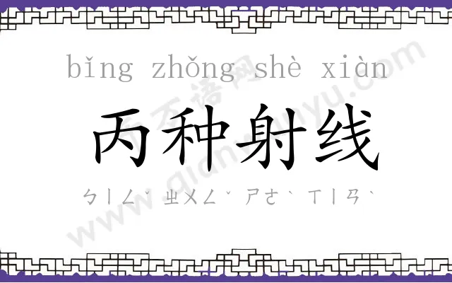 丙种射线 丙种射线