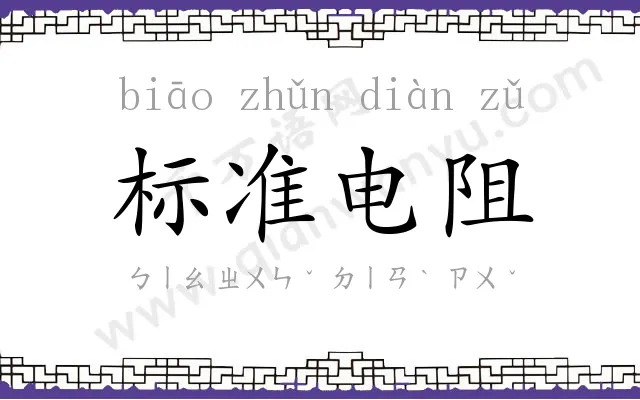 标准电阻 标准电阻