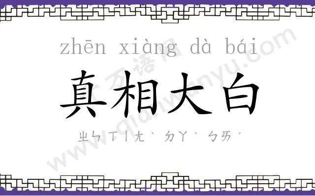 真相大白 真相大白