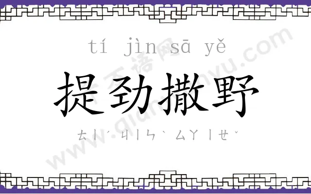 提劲撒野 提劲撒野