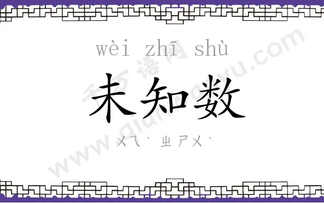 未知数 未知数