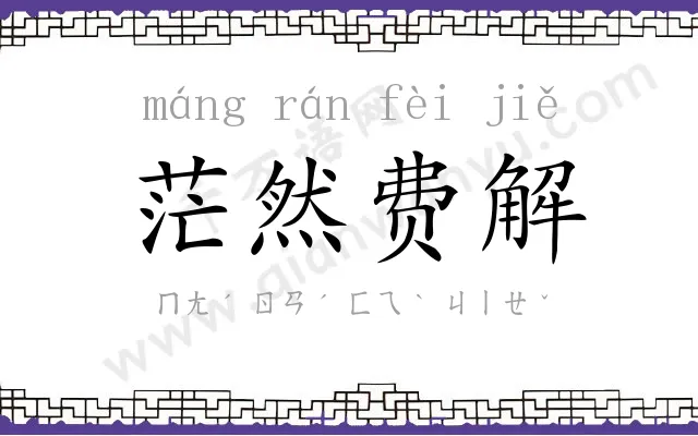 茫然费解 茫然费解