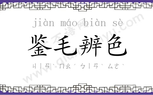 鉴毛辨色 鉴毛辨色