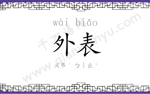 外表 外表