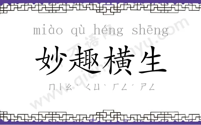 妙趣横生 妙趣横生