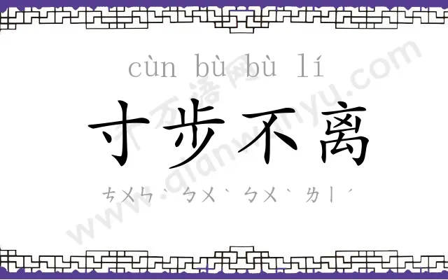 寸步不离 寸步不离