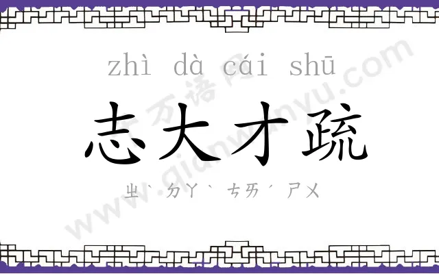 志大才疏 志大才疏