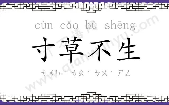 寸草不生 寸草不生